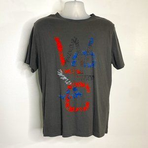 WESC GRAY LOGO PRINT TEE SHIRT